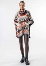 Load image into Gallery viewer, Californian Roll Neck Batwing Poncho: California / One Size