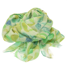 Load image into Gallery viewer, Green Teardrop Leaf Scarf