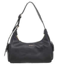 Load image into Gallery viewer, STUDDED CARGO SHOULDER BAG: Black