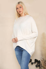 Load image into Gallery viewer, Dropped hem relaxed jumper: Taupe