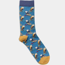 Load image into Gallery viewer, Womens Socks - Owls Teal: Teal / Design