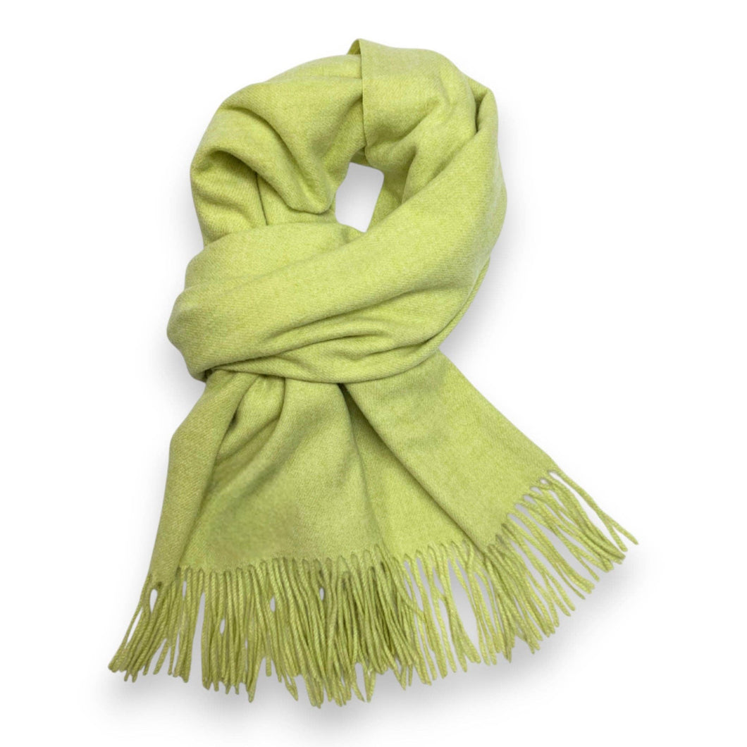 Premium Wool Blend Winter Scarf: Lime