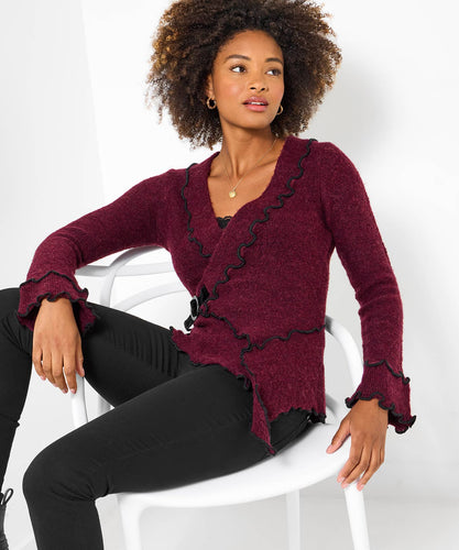 Joe Browns Rosie Wrap Front Jumper: Berry