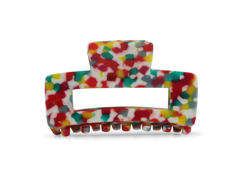 Dorothea Resin Bulldog Hairclip: RED/GREEN/YELLOW