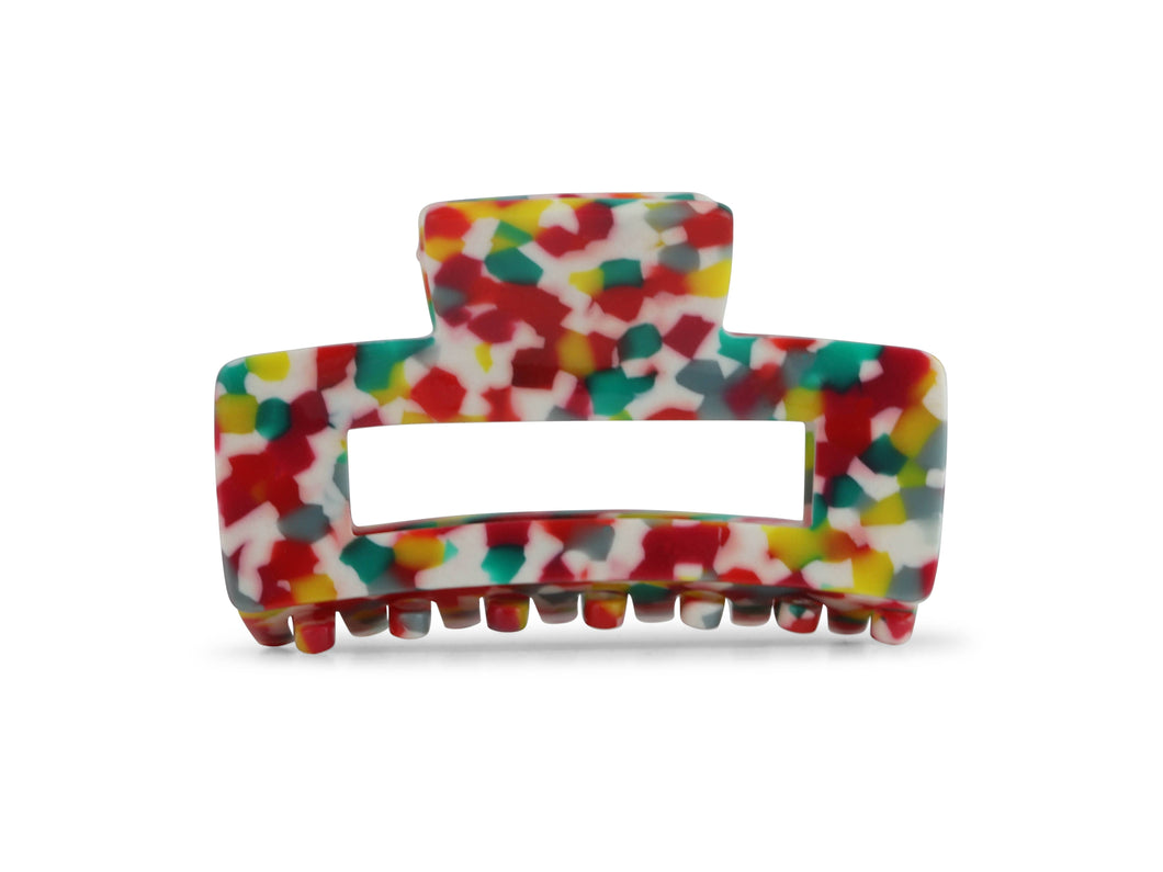 Dorothea Resin Bulldog Hairclip: RED/GREEN/YELLOW