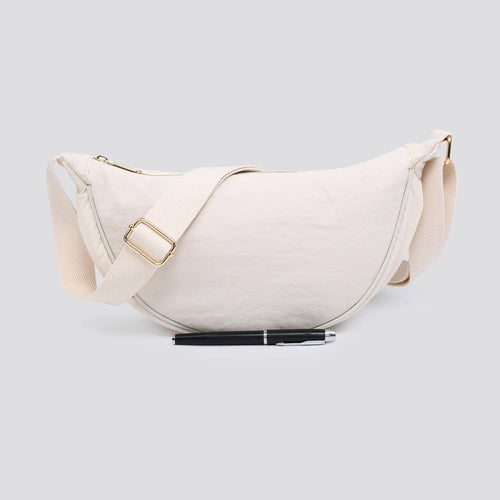 3434 Nylon Sling Bag: Beige