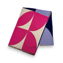 Load image into Gallery viewer, New Retro Print Cashmere Blend Winter Scarf: Lilac Hot Pink