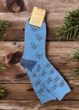 Load image into Gallery viewer, Bikes Super Cosy Men's Socks: Cornflower