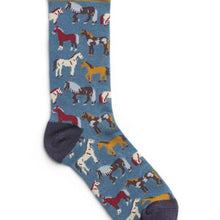 Load image into Gallery viewer, Womens Socks - Horse Teal: Teal / Design