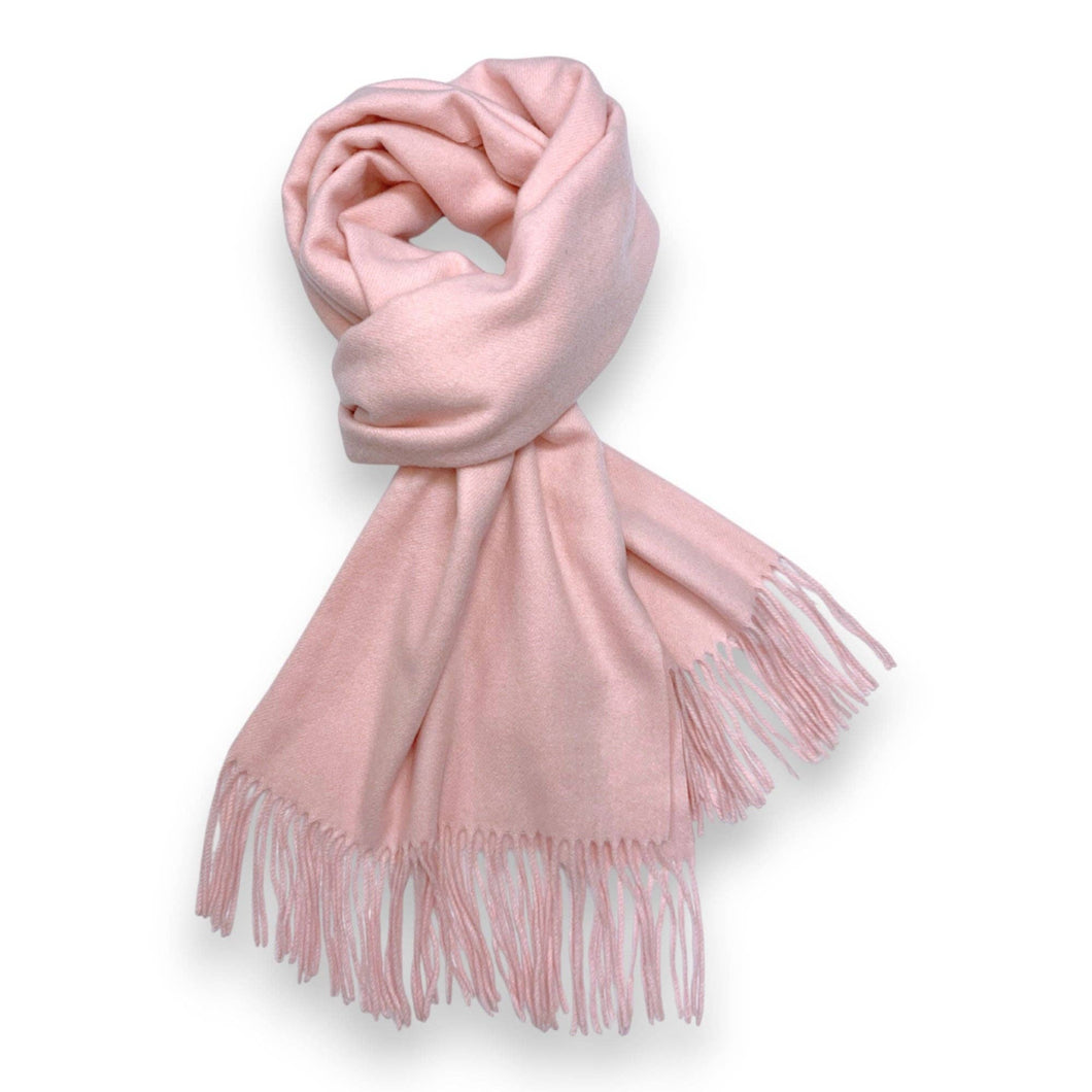 Premium Wool Blend Winter Scarf: Pink