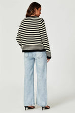 Load image into Gallery viewer, Geo Pattern Knitted Cardigan In Black: Black / OneSize