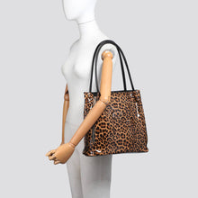 Load image into Gallery viewer, Leopard Print Patent Tote Bag: TAN
