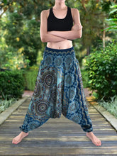 Load image into Gallery viewer, Blue Solar Circle Harem Pants One Size