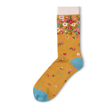 Load image into Gallery viewer, Womens Socks - Amelia-Mustard: Floral