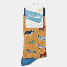 Load image into Gallery viewer, Womens Socks - Dogs Mustard: Mustard / Design