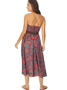 Ipanima Blue Pink Long Skirt/Dress One Size