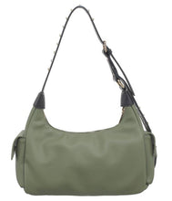 Load image into Gallery viewer, STUDDED CARGO SHOULDER BAG: Green