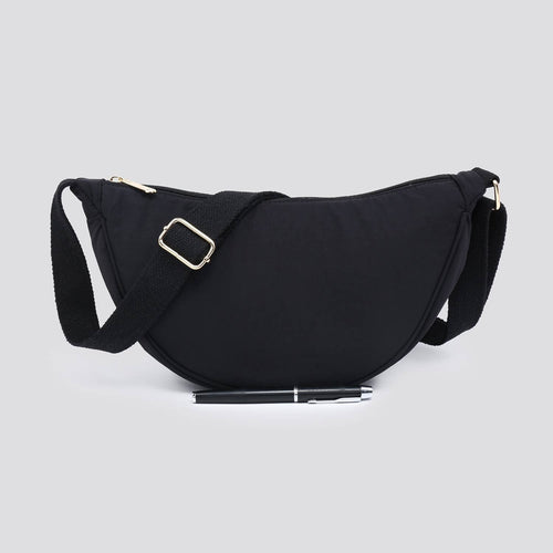 3434 Nylon Sling Bag: Black