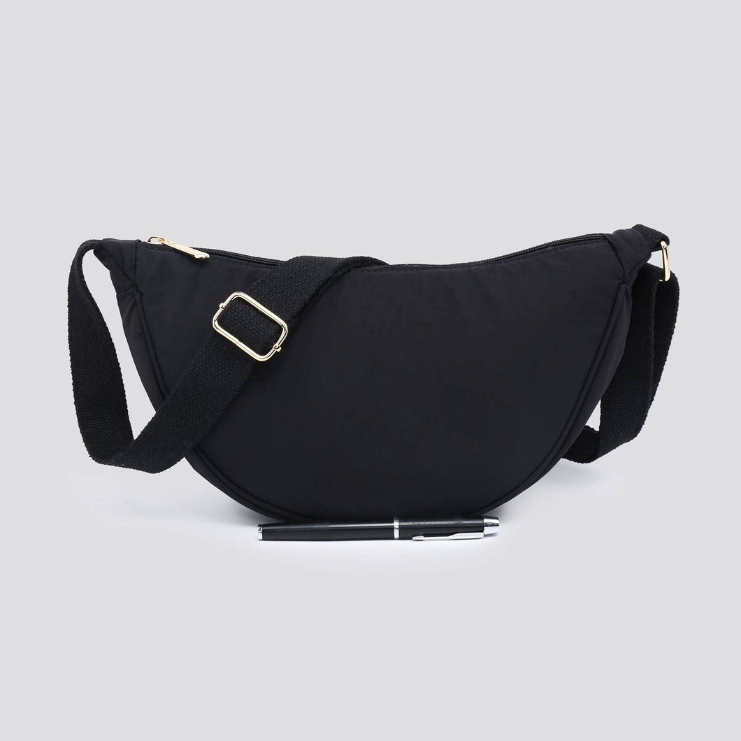 3434 Nylon Sling Bag: Black