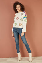 Load image into Gallery viewer, Yumi Cream Crochet Flower Jumper: Cream