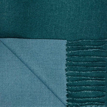 Load image into Gallery viewer, Premium Two-Tone Cashmere Blend Winter Scarf: Teal