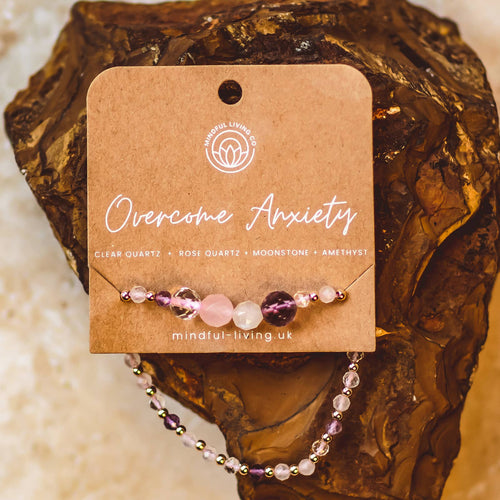 Faceted Intention Beaded Bracelet – Crystal Collection: Overcome Anxiety