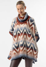 Load image into Gallery viewer, Californian Roll Neck Batwing Poncho: California / One Size