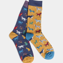 Load image into Gallery viewer, Womens Socks - Cats Navy: Navy / Design