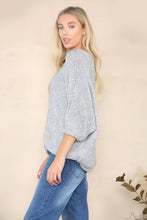 Load image into Gallery viewer, Loose knit relaxed jumper Alpaca Wool: Gray
