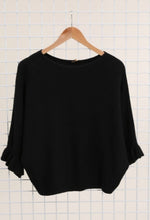 Load image into Gallery viewer, Ruffle Sleeve Jumper Black