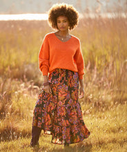 Load image into Gallery viewer, Joe Browns Fabulous Florals Button Front Maxi Skirt: Purple