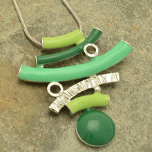 Load image into Gallery viewer, Green Arcs Necklace