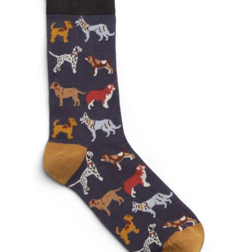 Mens Socks - Dogs Navy: Navy / Design