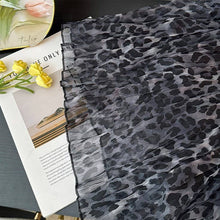 Load image into Gallery viewer, Leopard Print Pleated Maxi Skirt: Grey