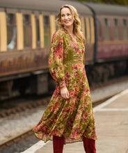 Load image into Gallery viewer, Joe Browns Vintage Roses Dress: Green