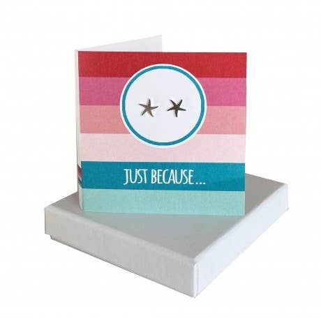 ‘Just Because’ Card with Starfish Earrings