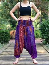 Load image into Gallery viewer, Purple Peacock Moonshine Harem Pants
