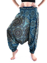 Load image into Gallery viewer, Blue Solar Circle Harem Pants One Size