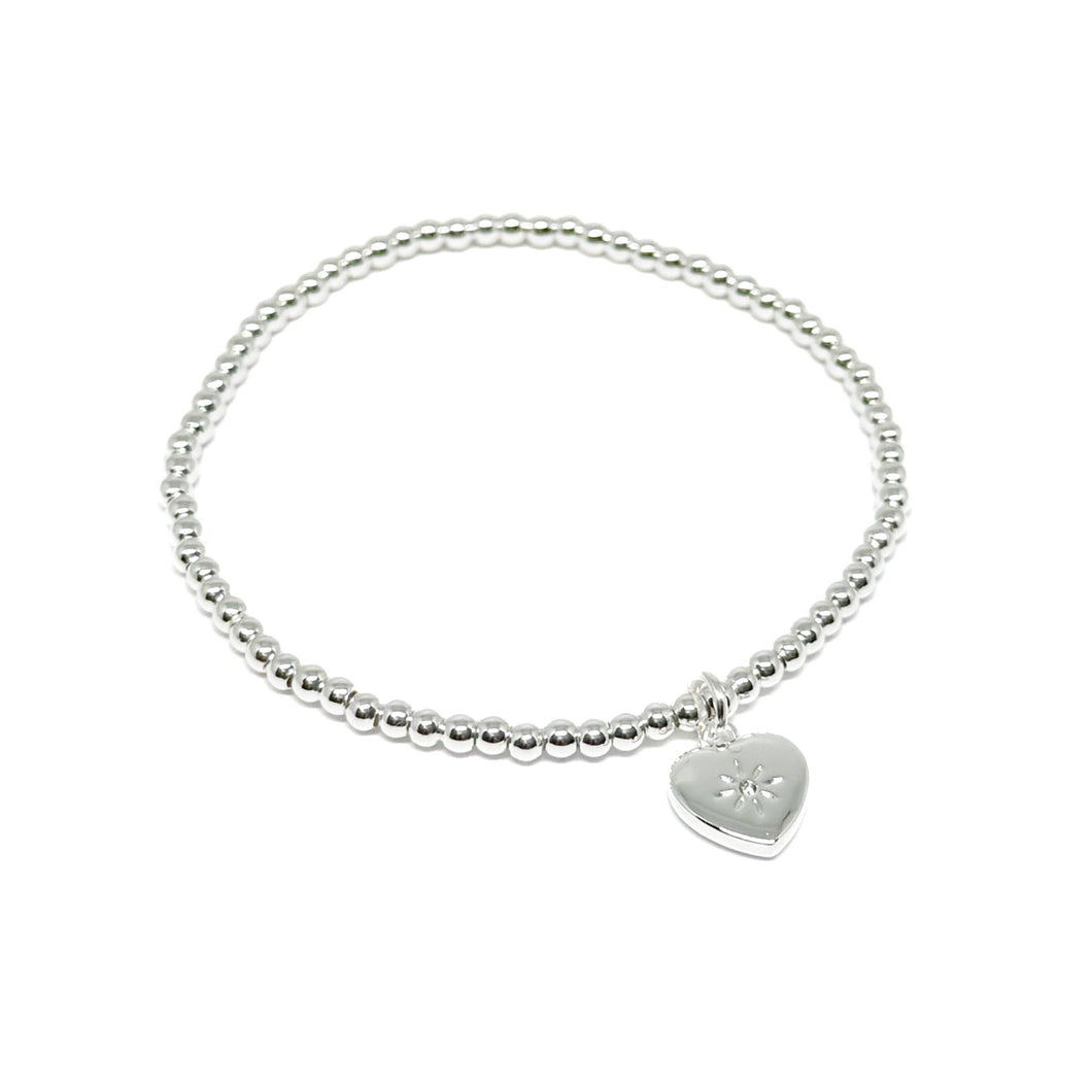 Madison Heart Bracelet - Silver