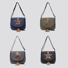 Load image into Gallery viewer, 2254 Canvas Star Crossbody Bag: KHAKI