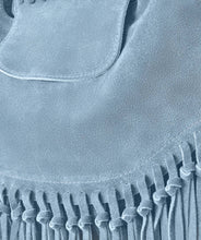 Load image into Gallery viewer, Joe Browns No Limits Suede Tassel Boho Bag: Smokey Blue / One Size