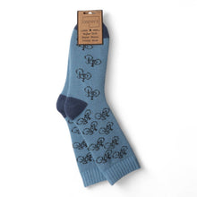 Load image into Gallery viewer, Bikes Super Cosy Men's Socks: Cornflower