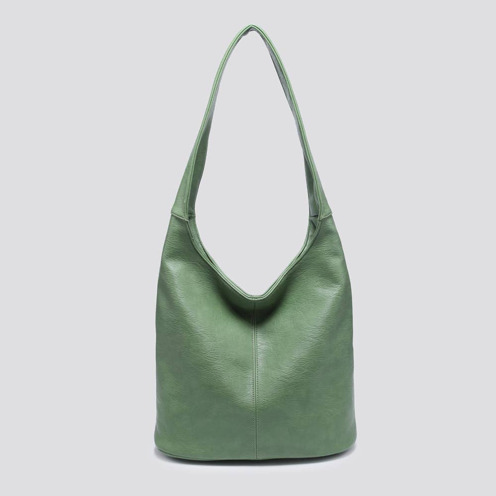 25055 Faux Leather Hobo Bag: GREEN