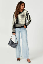 Load image into Gallery viewer, Geo Pattern Knitted Cardigan In Black: Black / OneSize