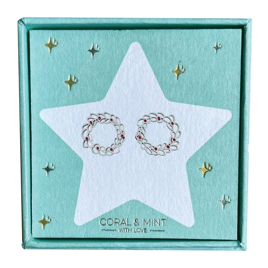 Christmas Edition - Wreath Hoop Earrings