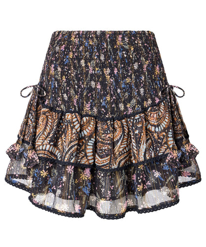 Joe Browns Autumn Days Ruffle Mini Skirt: Black / 14