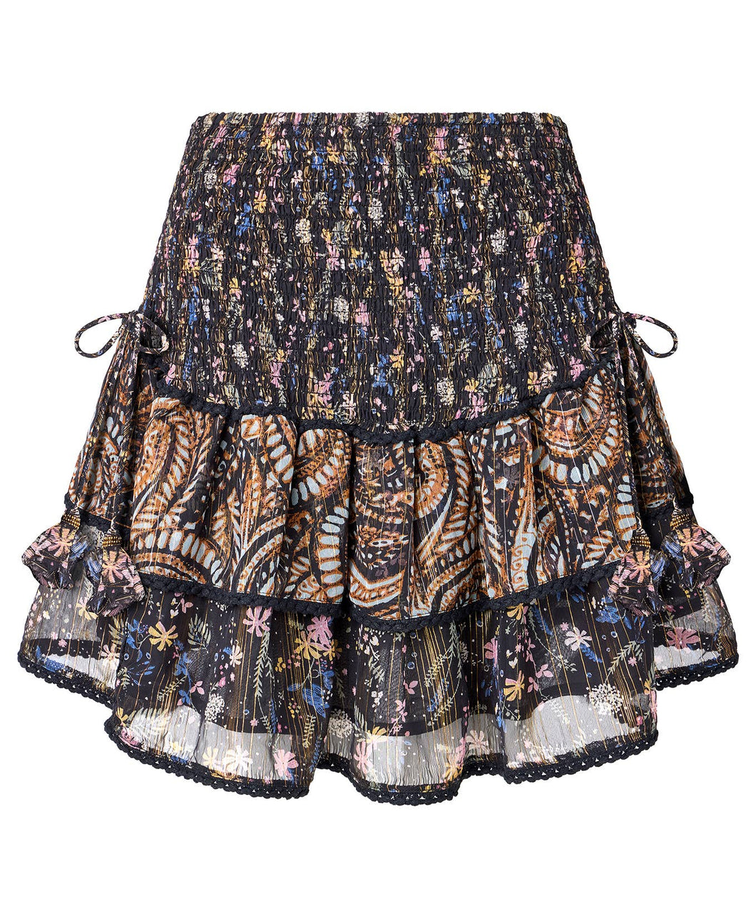 Joe Browns Autumn Days Ruffle Mini Skirt: Black / 14