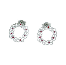 Load image into Gallery viewer, Christmas Edition - Wreath Hoop Earrings