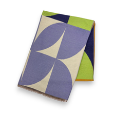 Load image into Gallery viewer, New Retro Print Cashmere Blend Winter Scarf: Lilac Green