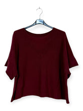 Load image into Gallery viewer, AH 2201 - Poncho Sweater: Bordeaux